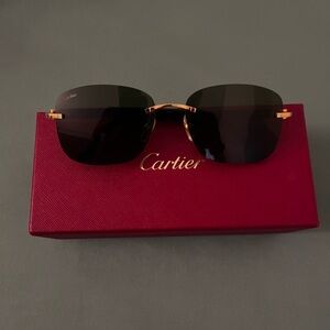 Cartier Core Range CT0227S 002 Sunglasses Gold Frame Sunglasses